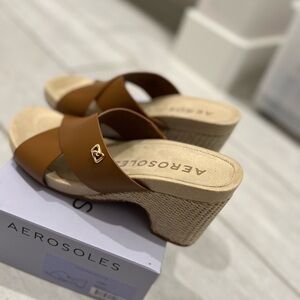 Aerosoles Women's Brown Wedge Sandals